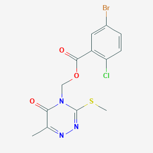 (6-Methyl-3-methylsulfanyl-5-oxo-1,2,4-triazin-4-yl)methyl 5-bromo-2-chlorobenzoate