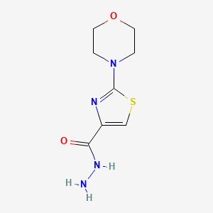 molecular formula C8H12N4O2S B2446192 2-Morpholin-4-yl-1,3-thiazole-4-carbohydrazide CAS No. 743444-82-8