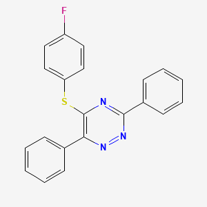3,6-Diphenyl-1,2,4-triazin-5-yl 4-fluorophenyl sulfide