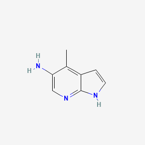molecular formula C8H9N3 B2446203 4-methyl-1H-pyrrolo[2,3-b]pyridin-5-amine CAS No. 1550719-66-8