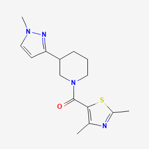 (2,4-dimethylthiazol-5-yl)(3-(1-methyl-1H-pyrazol-3-yl)piperidin-1-yl)methanone