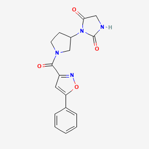3-(1-(5-Phenylisoxazole-3-carbonyl)pyrrolidin-3-yl)imidazolidine-2,4-dione