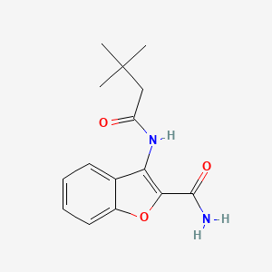 molecular formula C15H18N2O3 B2446216 3-(3,3-二甲基丁酰胺)苯并呋喃-2-甲酰胺 CAS No. 898372-47-9