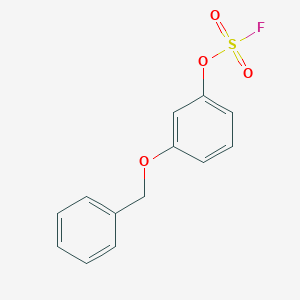 molecular formula C13H11FO4S B2446217 1-Fluorosulfonyloxy-3-phenylmethoxybenzene CAS No. 2411298-33-2