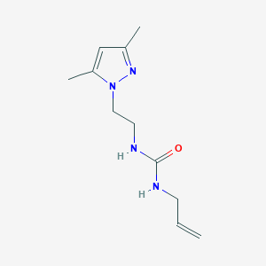 molecular formula C11H18N4O B2446219 1-allyl-3-(2-(3,5-dimethyl-1H-pyrazol-1-yl)ethyl)urea CAS No. 1234809-25-6