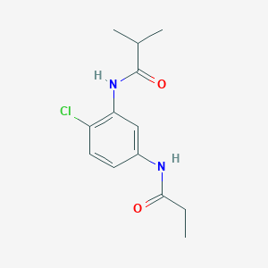 molecular formula C13H17ClN2O2 B244622 N-[2-chloro-5-(propionylamino)phenyl]-2-methylpropanamide 