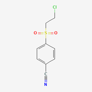 molecular formula C9H8ClNO2S B2446224 4-(2-氯乙磺酰基)苯甲腈 CAS No. 1154100-37-4