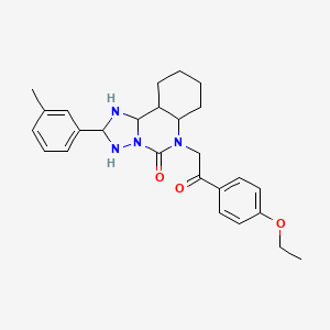 molecular formula C26H22N4O3 B2446226 6-[2-(4-ethoxyphenyl)-2-oxoethyl]-2-(3-methylphenyl)-5H,6H-[1,2,4]triazolo[1,5-c]quinazolin-5-one CAS No. 1358306-29-2