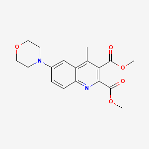molecular formula C18H20N2O5 B2446228 Dimethyl 4-methyl-6-morpholino-2,3-quinolinedicarboxylate CAS No. 866039-61-4