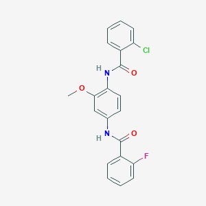 2-chloro-N-{4-[(2-fluorobenzoyl)amino]-2-methoxyphenyl}benzamide