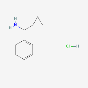 molecular formula C11H16ClN B2446232 1-Cyclopropyl-1-(4-methylphenyl)methanamine hydrochloride CAS No. 1171765-33-5