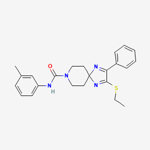 molecular formula C23H26N4OS B2446237 2-(乙硫基)-3-苯基-N-(间甲苯基)-1,4,8-三氮杂螺[4.5]癸-1,3-二烯-8-甲酰胺 CAS No. 1359435-85-0