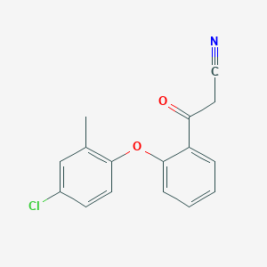 molecular formula C16H12ClNO2 B2446245 3-[2-(4-Chloro-2-methylphenoxy)phenyl]-3-oxopropanenitrile CAS No. 866153-32-4
