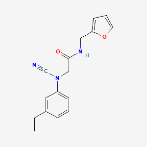 molecular formula C16H17N3O2 B2446246 2-[cyano(3-ethylphenyl)amino]-N-[(furan-2-yl)methyl]acetamide CAS No. 1427873-45-7
