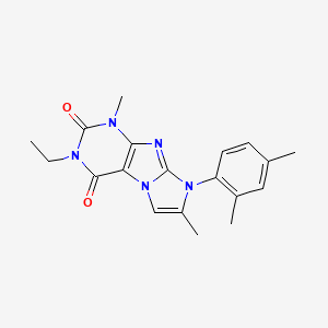 molecular formula C19H21N5O2 B2446260 6-(2,4-二甲苯基)-2-乙基-4,7-二甲基嘌呤[7,8-a]咪唑-1,3-二酮 CAS No. 878727-21-0