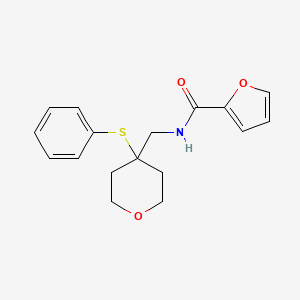 N-((4-(phenylthio)tetrahydro-2H-pyran-4-yl)methyl)furan-2-carboxamide
