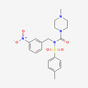 4-methyl-N-(3-nitrobenzyl)-N-tosylpiperazine-1-carboxamide