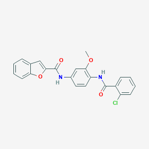 N-[4-[(2-chlorobenzoyl)amino]-3-methoxy-phenyl]benzofuran-2-carboxamide