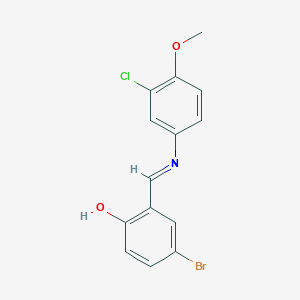4-bromo-2-{(E)-[(3-chloro-4-methoxyphenyl)imino]methyl}phenol