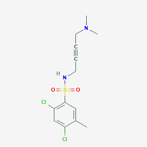 molecular formula C13H16Cl2N2O2S B2446281 2,4-dichloro-N-(4-(dimethylamino)but-2-yn-1-yl)-5-methylbenzenesulfonamide CAS No. 1396849-98-1
