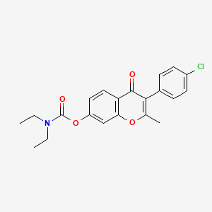 molecular formula C21H20ClNO4 B2446283 3-(4-chlorophenyl)-2-methyl-4-oxo-4H-chromen-7-yl diethylcarbamate CAS No. 848204-30-8