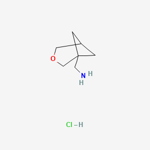 molecular formula C7H14ClNO B2446284 3-氧代双环[3.1.1]庚烷-1-基甲胺；盐酸盐 CAS No. 2503205-45-4
