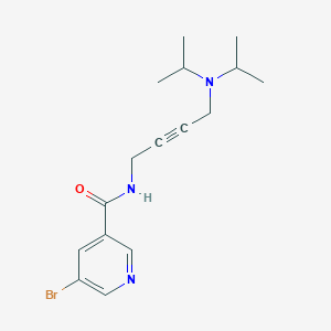 molecular formula C16H22BrN3O B2446289 5-bromo-N-(4-(diisopropylamino)but-2-yn-1-yl)nicotinamide CAS No. 1396749-69-1