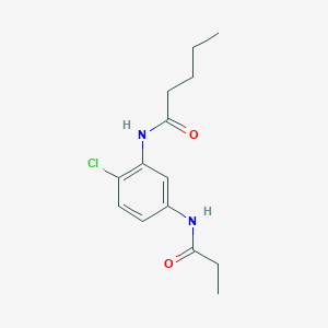 molecular formula C14H19ClN2O2 B244629 N-[2-chloro-5-(propanoylamino)phenyl]pentanamide 