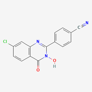 molecular formula C15H8ClN3O2 B2446290 4-(7-氯-3-羟基-4-氧代-3,4-二氢-2-喹唑啉基)苯甲腈 CAS No. 477864-79-2