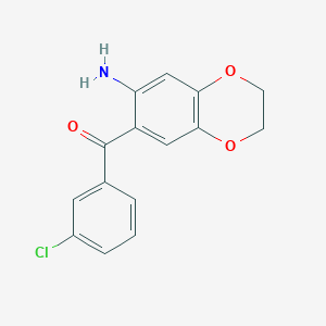 (7-Amino-2,3-dihydro-1,4-benzodioxin-6-yl)(3-chlorophenyl)methanone