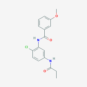 N-[2-chloro-5-(propanoylamino)phenyl]-3-methoxybenzamide