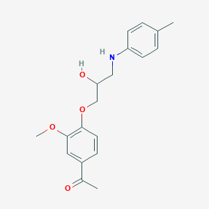 molecular formula C19H23NO4 B2446311 1-(4-(2-Hydroxy-3-(p-tolylamino)propoxy)-3-methoxyphenyl)ethanone CAS No. 898644-35-4