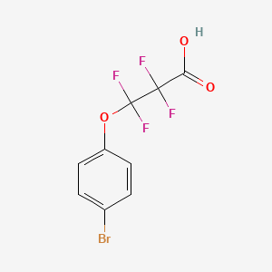 molecular formula C9H5BrF4O3 B2446312 3-(4-溴苯氧基)-2,2,3,3-四氟丙酸 CAS No. 934585-99-6