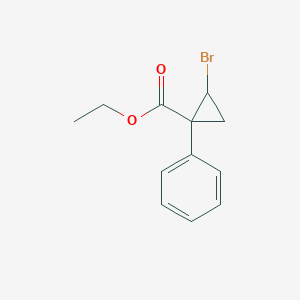 molecular formula C12H13BrO2 B2446318 Ethyl 2-bromo-1-phenylcyclopropane-1-carboxylate CAS No. 2126177-82-8