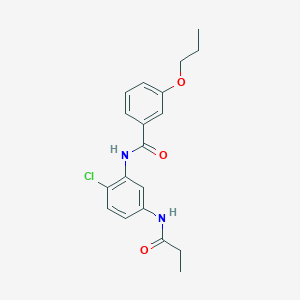 molecular formula C19H21ClN2O3 B244632 N-[2-chloro-5-(propanoylamino)phenyl]-3-propoxybenzamide 