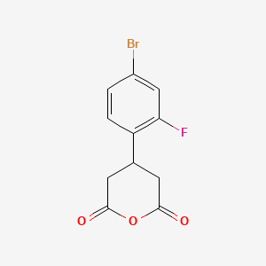4-(4-Bromo-2-fluorophenyl)oxane-2,6-dione
