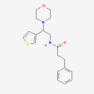 N-(2-morpholino-2-(thiophen-3-yl)ethyl)-3-phenylpropanamide