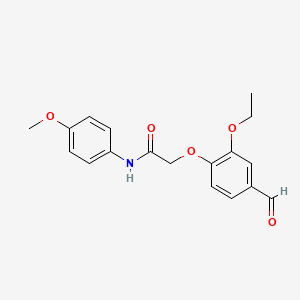 molecular formula C18H19NO5 B2446348 2-(2-ethoxy-4-formylphenoxy)-N-(4-methoxyphenyl)acetamide CAS No. 247592-80-9