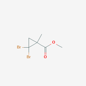 molecular formula C6H8Br2O2 B2446350 Methyl 2,2-dibromo-1-methylcyclopropane-1-carboxylate CAS No. 39647-01-3