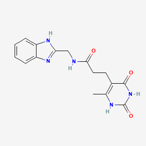 molecular formula C16H17N5O3 B2446357 N-((1H-benzo[d]imidazol-2-yl)methyl)-3-(6-methyl-2,4-dioxo-1,2,3,4-tetrahydropyrimidin-5-yl)propanamide CAS No. 1105228-88-3