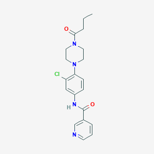 molecular formula C20H23ClN4O2 B244637 N-[4-(4-butanoylpiperazin-1-yl)-3-chlorophenyl]pyridine-3-carboxamide 