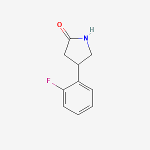 molecular formula C10H10FNO B2446375 4-(2-Fluorophenyl)pyrrolidin-2-one CAS No. 654633-85-9