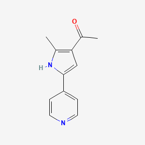 molecular formula C12H12N2O B2446382 1-[2-methyl-5-(pyridin-4-yl)-1H-pyrrol-3-yl]ethan-1-one CAS No. 202285-57-2