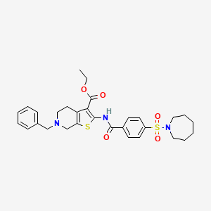 Ethyl 2-(4-(azepan-1-ylsulfonyl)benzamido)-6-benzyl-4,5,6,7-tetrahydrothieno[2,3-c]pyridine-3-carboxylate