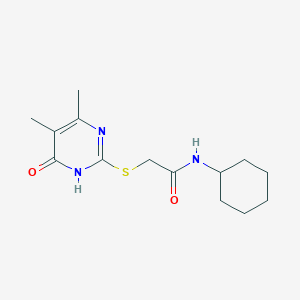 N-Cyclohexyl-2-(5,6-dimethyl-4-oxo-1,4-dihydro-pyrimidin-2-ylsulfanyl)-acetamide