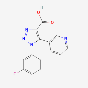 molecular formula C14H9FN4O2 B2446395 1-(3-fluorophenyl)-5-pyridin-3-yl-1H-1,2,3-triazole-4-carboxylic acid CAS No. 1329414-43-8