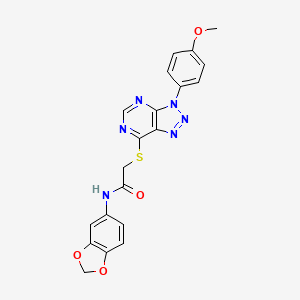 N-(benzo[d][1,3]dioxol-5-yl)-2-((3-(4-methoxyphenyl)-3H-[1,2,3]triazolo[4,5-d]pyrimidin-7-yl)thio)acetamide