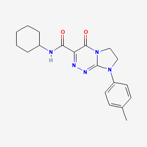 N-cyclohexyl-4-oxo-8-(p-tolyl)-4,6,7,8-tetrahydroimidazo[2,1-c][1,2,4]triazine-3-carboxamide