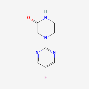 molecular formula C8H9FN4O B2446410 4-(5-Fluoropyrimidin-2-yl)piperazin-2-one CAS No. 2169637-21-0
