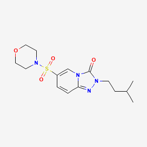 molecular formula C15H22N4O4S B2446413 2-isopentyl-6-(morpholinosulfonyl)-[1,2,4]triazolo[4,3-a]pyridin-3(2H)-one CAS No. 1251698-81-3